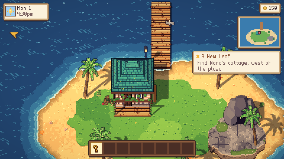 Une île tropicale et son ponton