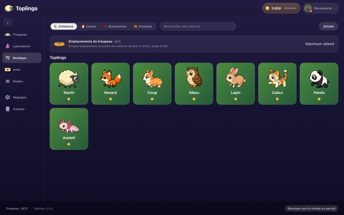 La boutique de Toplings
